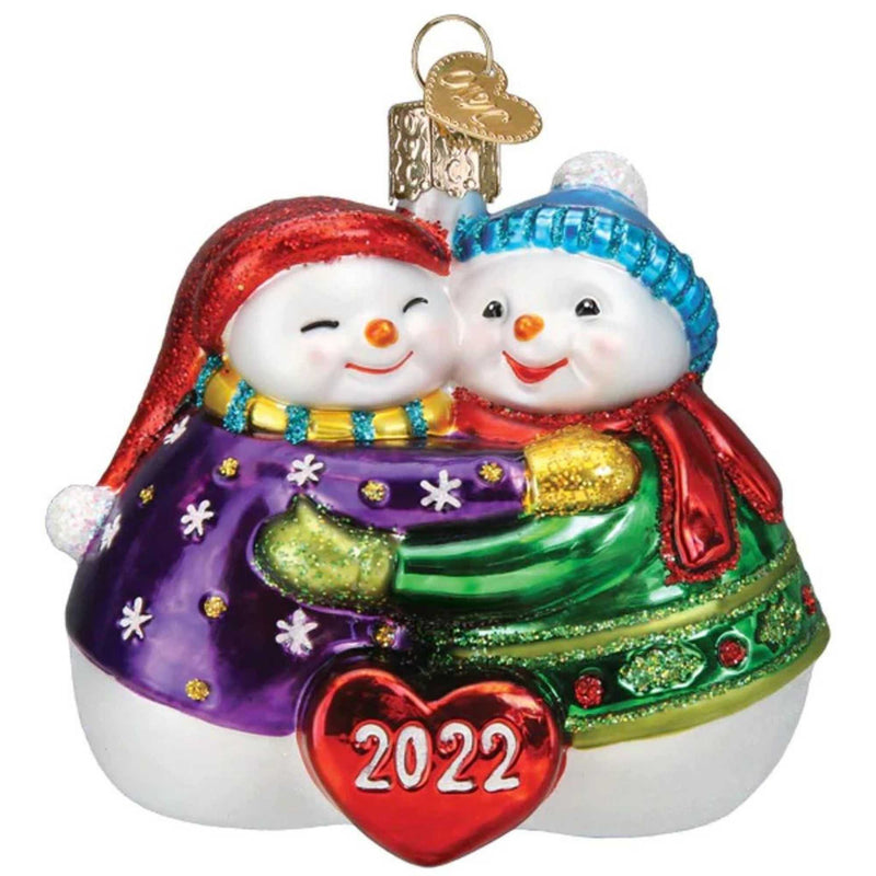 Old World Christmas Together Again 2022 Glass Dated Ornament 24214. (56166)