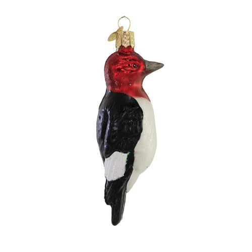 Old World Christmas Red-Headed Woodpecker - - SBKGifts.com