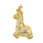 Old World Christmas 4.5 Inches Tall Giraffe Baby's 1St Christmas Glass New Life Birth 12646 (56185)