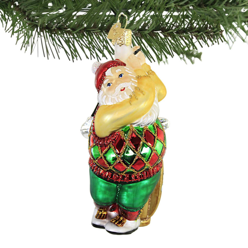 Old World Christmas Golfing Santa - - SBKGifts.com