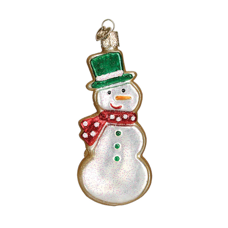 Snowman Sugar Cookie - One Ornament 4.5 Inch, Glass - Ornament Iced 32555 (56190)