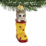 Old World Christmas Kitten In Rain Boot - - SBKGifts.com