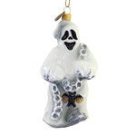 Blu Bom Ghost With Chain Glass Ornament Halloween Bat Spooky 2022117 (56233)