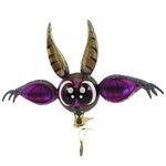 Big Eyes Big Ears Clip On Bat - 1 Glass Ornament 4.25 Inch, Glass - Ornament Halloween Spooky 2022120 (56249)