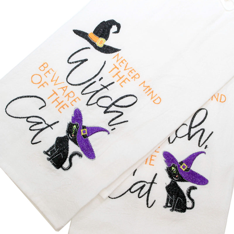 Tabletop Beware Of The Cat Towels - - SBKGifts.com