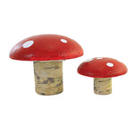 Home Decor Red Mushroom Set Polyfoam White Polka Dots Mx180638 (56326)