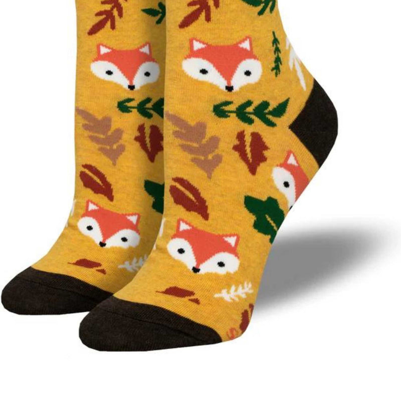 Novelty Socks Foxy Fall - - SBKGifts.com