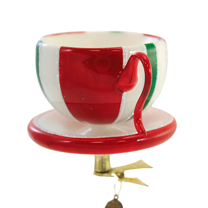 Blu Bom Christmas Striped Teacup - - SBKGifts.com