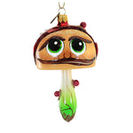 Toadstoll With Snails - 1 Glass Ornament 5 Inch, Glass - Ornament Mushroom Face Old Man 2022209 (56366)