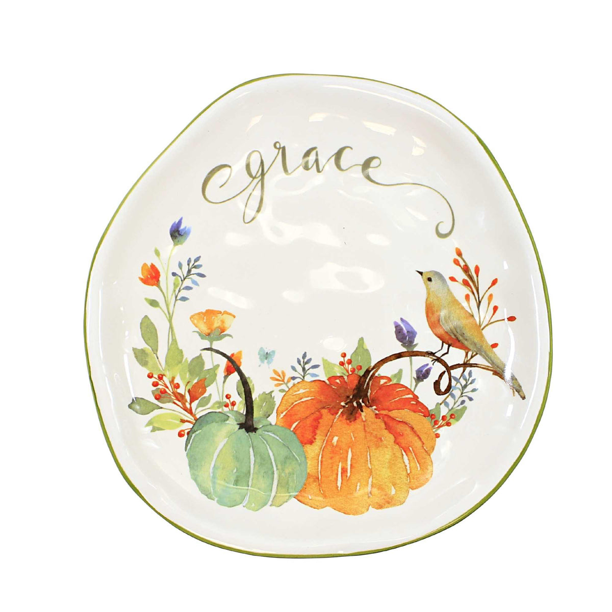 Tabletop Harvest Bird Plates - - SBKGifts.com