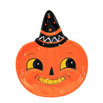 Tabletop Character Face Plate Dolomite Pumpkin Ghost Black Cat H8395 (56448)