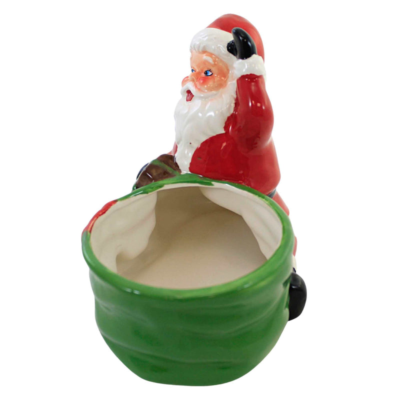 Tabletop Retro Looking Santa Bowl - - SBKGifts.com
