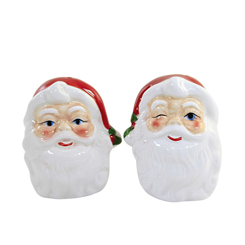 Tabletop Vintage Looking Santa S & P Dolomite Shakers Claus Christmas Y8666 (56478)
