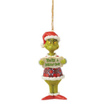 Jim Shore Grinch You're A Mean One - One Ornament 5 Inch, Resin - Ornament Dr Seuss 6010789 (56483)