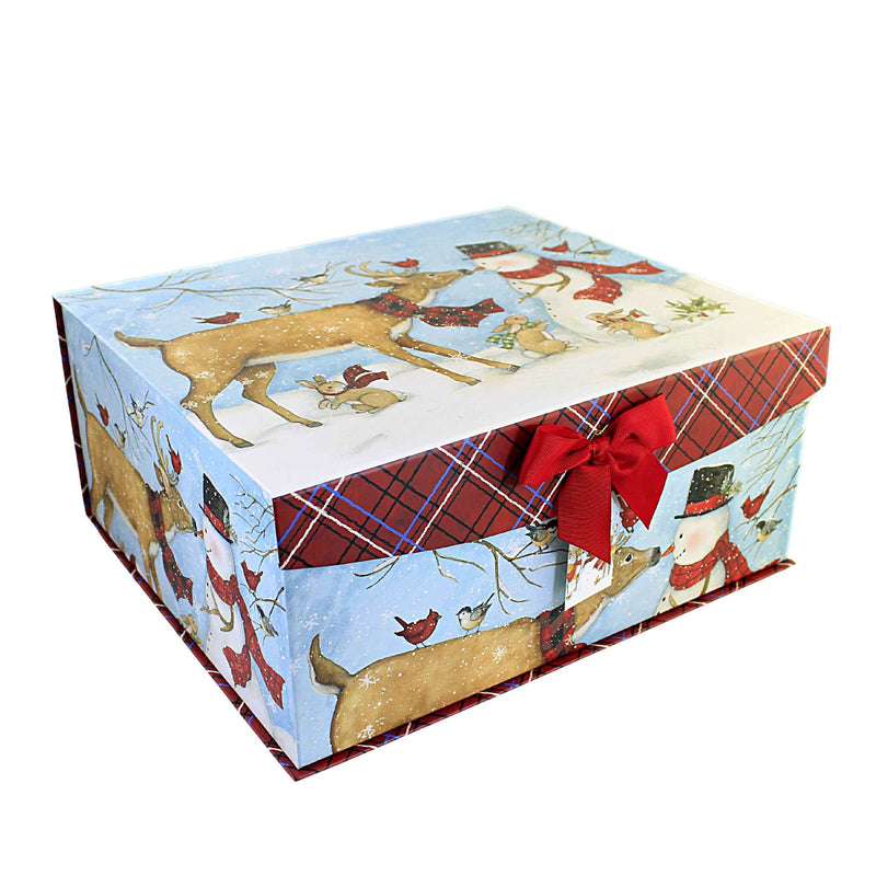 Christmas Xlrg Magnetic Closure Box. Rigid Christmas Decor Gift 1840Snowman (56488)