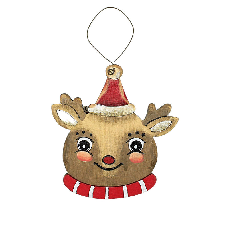 Holiday Ornament Santa And Mrs Claus & Reindeer - - SBKGifts.com