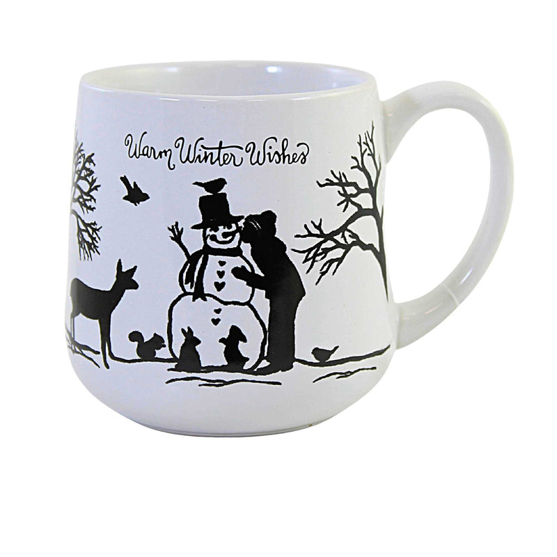 Tabletop Warm Winter Wishes Mug Ceramic Christmas Beverage Snowman Xmug76599 (56531)