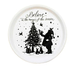 Tabletop Believe Platter Ceramic Christmas Santa Tree Xplt6598 (56533)
