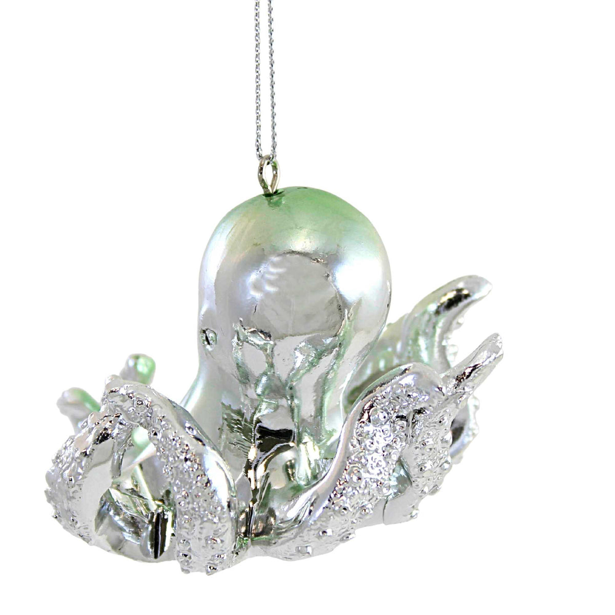 Holiday Ornament Iridescent Blue Octopus - - SBKGifts.com