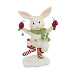 Christmas Hoppy Christmas Hare Polyresin Bunny Rabbit Bells Tl0230 (56561)