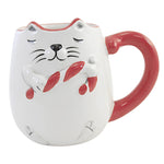Tabletop Cat Mug Dolomite Candy Cane Kitten Beverage Em29602 (56565)