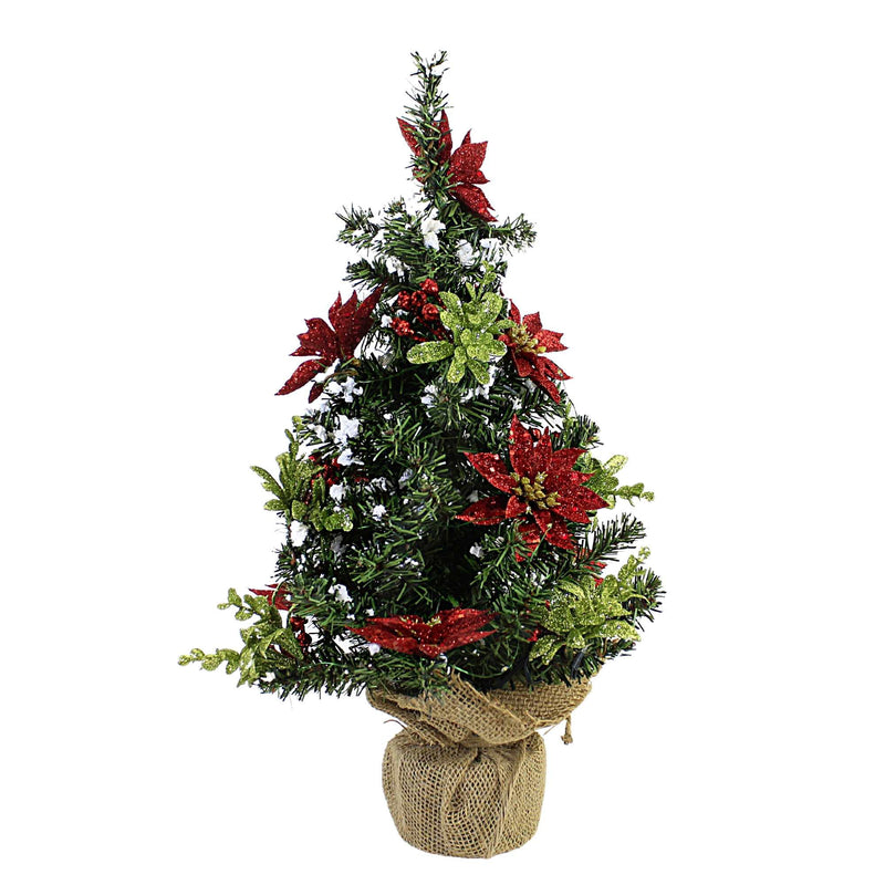Christmas Poinsettia Evergreen Tree - - SBKGifts.com