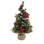 Christmas Poinsettia Evergreen Tree - - SBKGifts.com