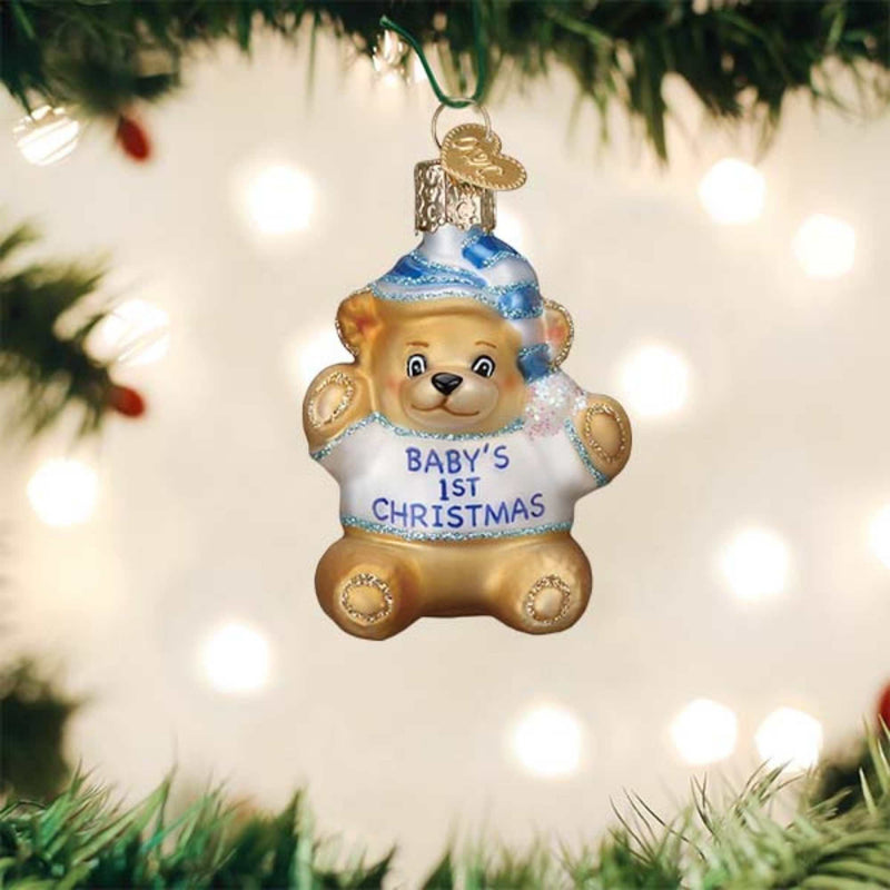 Old World Christmas Baby Boy's 1St Teddy Bear - - SBKGifts.com