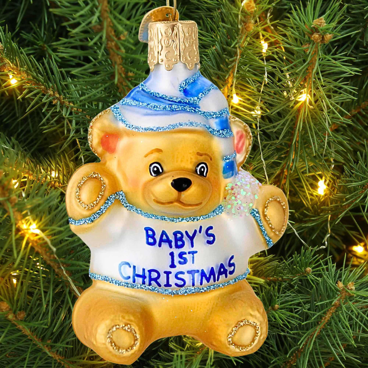 Old World Christmas Baby Boy's 1St Teddy Bear - - SBKGifts.com