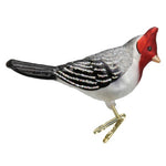 Old World Christmas Red-Crested Cardinal Glass Clip-On Ornament 18136 (56581)