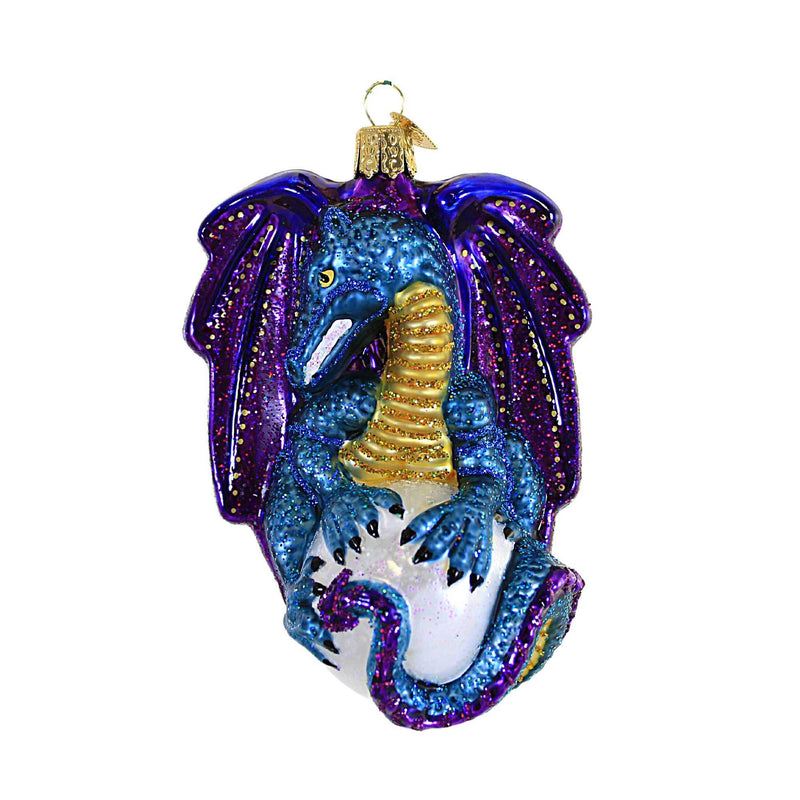 Old World Christmas Fantasy Dragon Glass Ornament Mythical Creature 12631.. (56584)