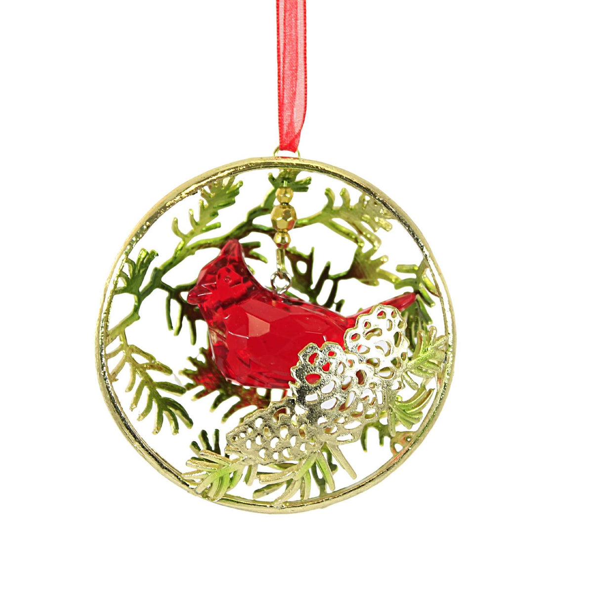 (56617) Pinecone Cardinal Ornament