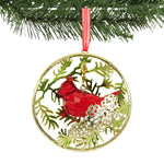 Crystal Expressions Pinecone Cardinal Ornament - - SBKGifts.com