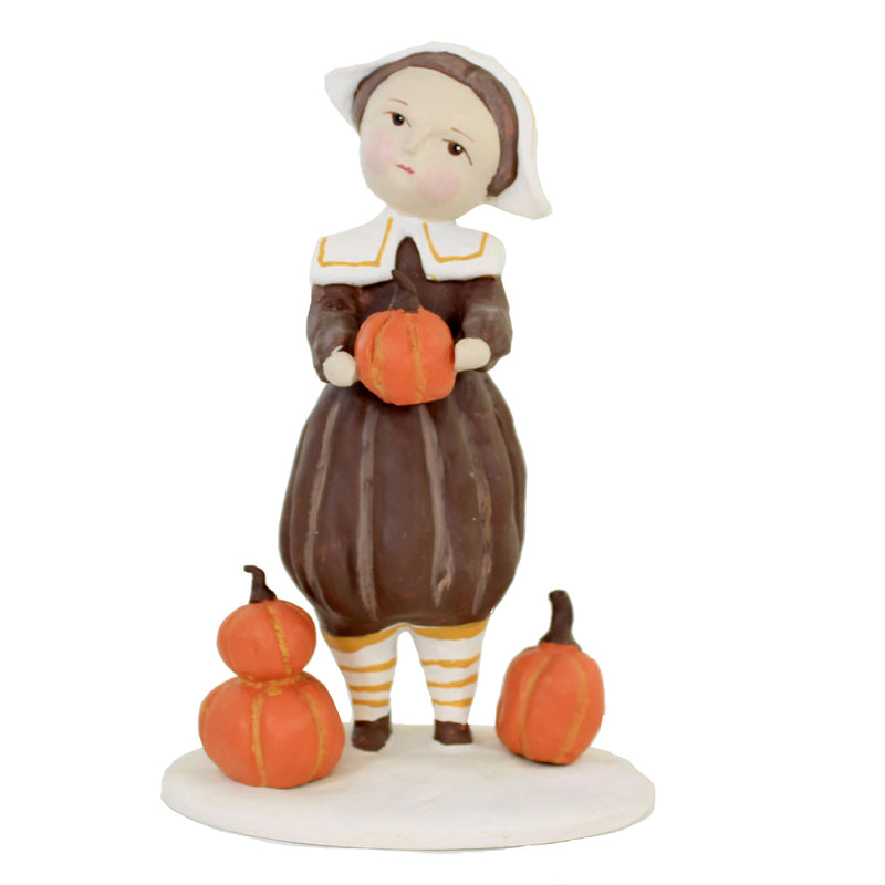 Dee Foust-Harvey Patrice Pilgrim Polyresin Thanksgiving Pumpkins Fall 81124. (56642)
