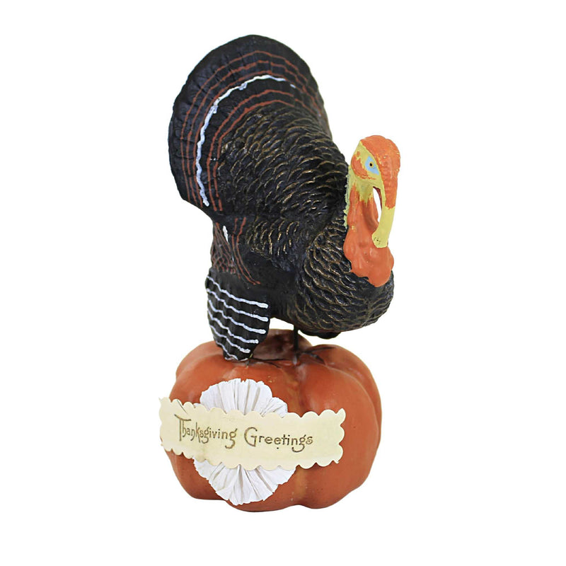 Dee Foust-Harvey Gobbler Greetings Polyresin Thanksgiving Turkey 81125 (56670)
