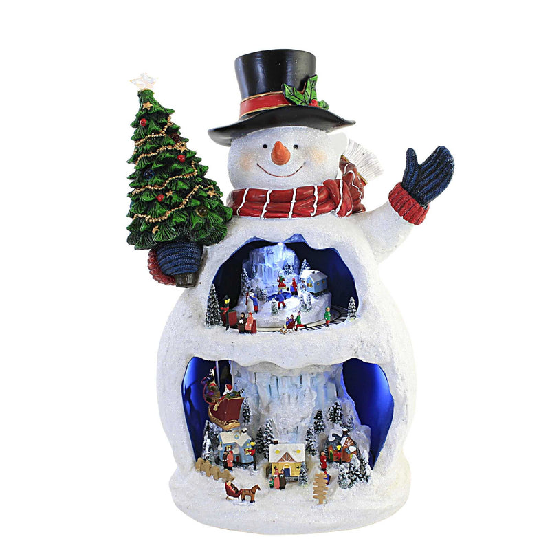 Christmas Musical Led Snowman Polyresin Musical Various Songs 32828 (56763)