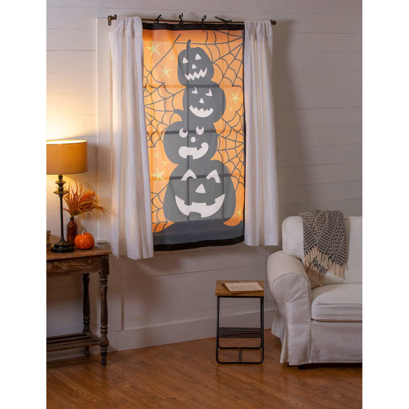 Evergreen Pumpkin Stack Window Shade - - SBKGifts.com