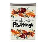 Home & Garden Count Your Blessings Garde Flag Thanksgiving Fall Leaves Burlap 14B9931 (56765)