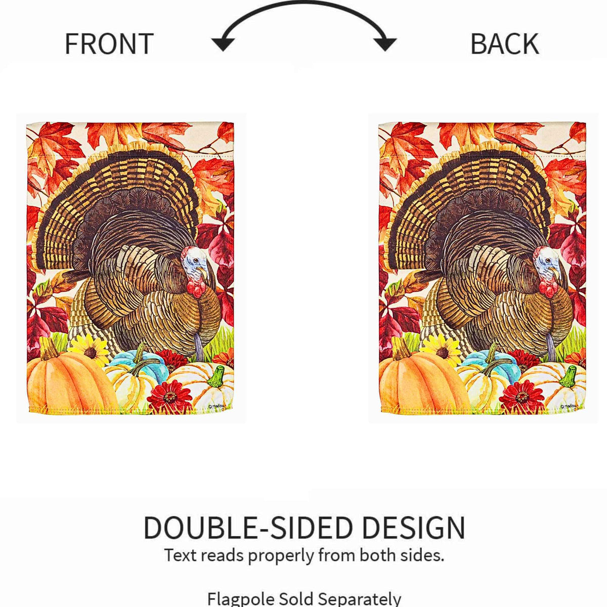 Evergreen Turkey Garden Flag - - SBKGifts.com