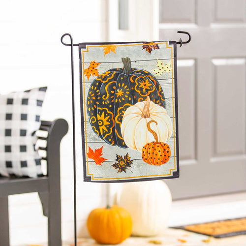 Home & Garden Pattern Pumpkins / Leaves Flag - - SBKGifts.com