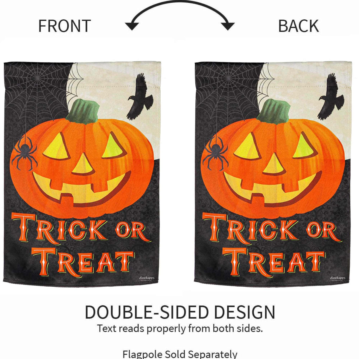 Evergreen Trick Or Treat Garden Flag - - SBKGifts.com