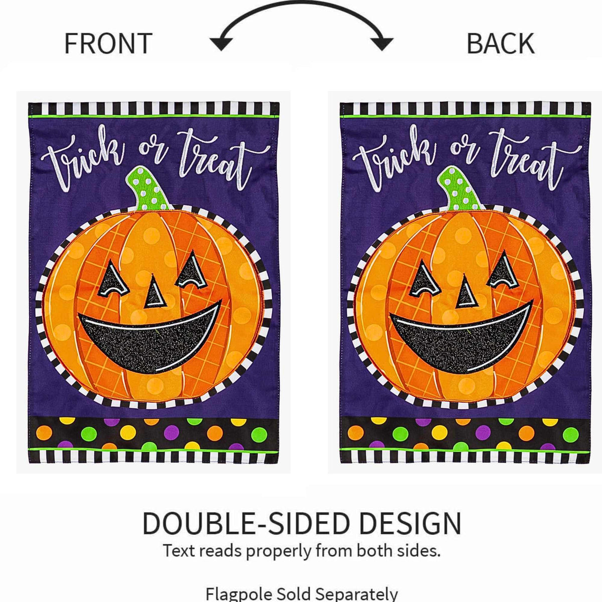 Evergreen Jack-O-Lantern Garden Flag - - SBKGifts.com