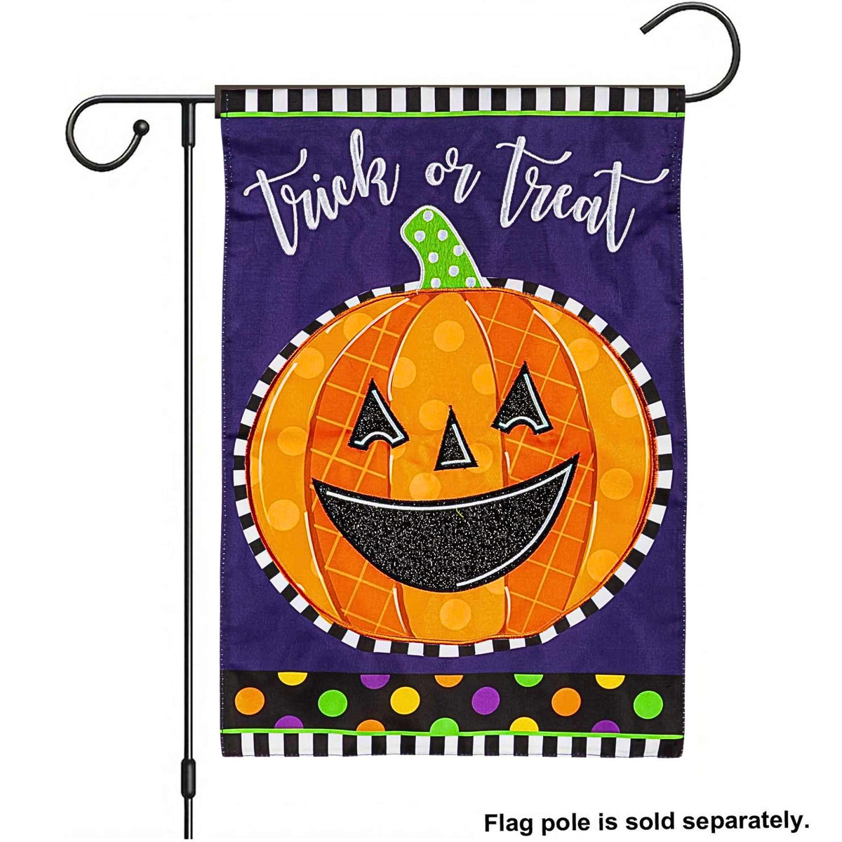 Evergreen Jack-O-Lantern Garden Flag - - SBKGifts.com