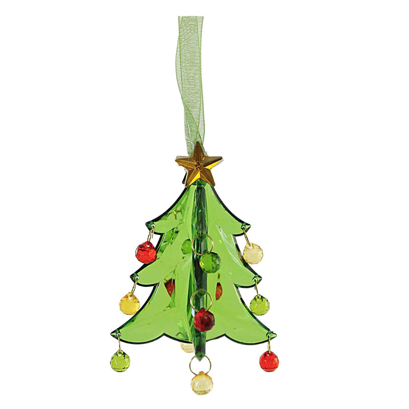Holiday Ornament Mini Christmas Tree Facets Acrylic Gold Star Nd6011664 (56778)