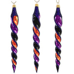 Sbk Gifts Holiday Orange Black Purple Twist Set/3 Halloween Ornament Retro Sbk221053 (56796)