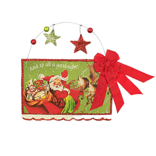 Holiday Ornament Retro Chirstmas Postcard Set/4 - - SBKGifts.com