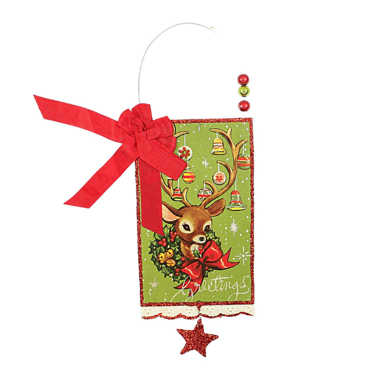 Holiday Ornament Retro Chirstmas Postcard Set/4 - - SBKGifts.com