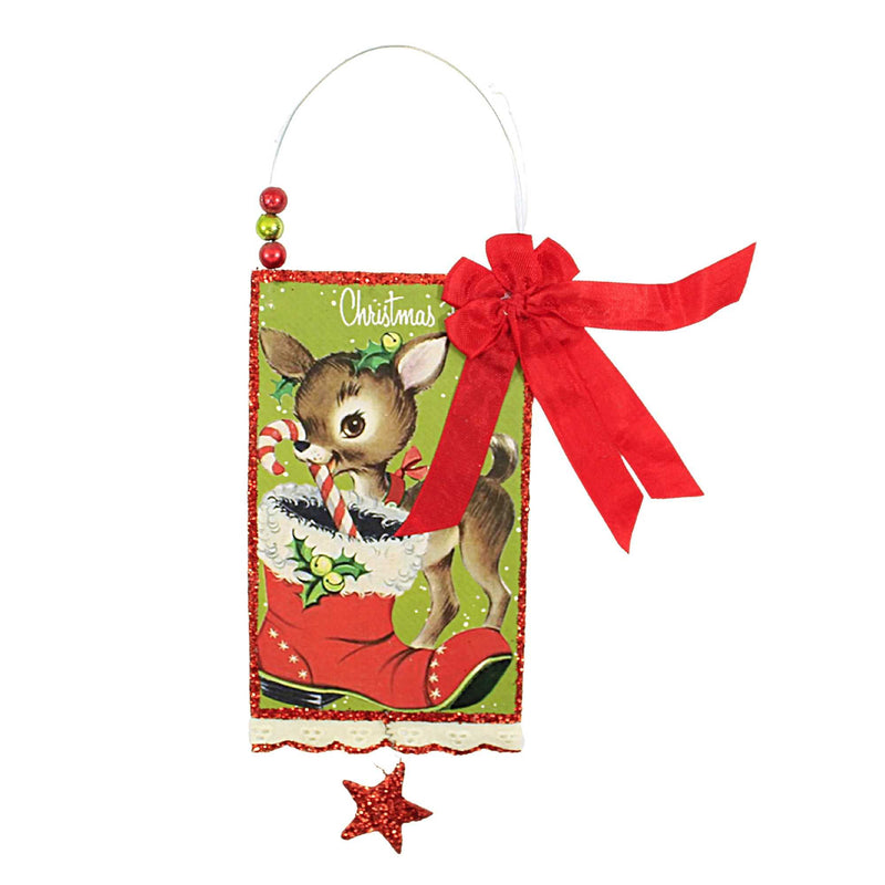Holiday Ornament Retro Chirstmas Postcard Set/4 - - SBKGifts.com