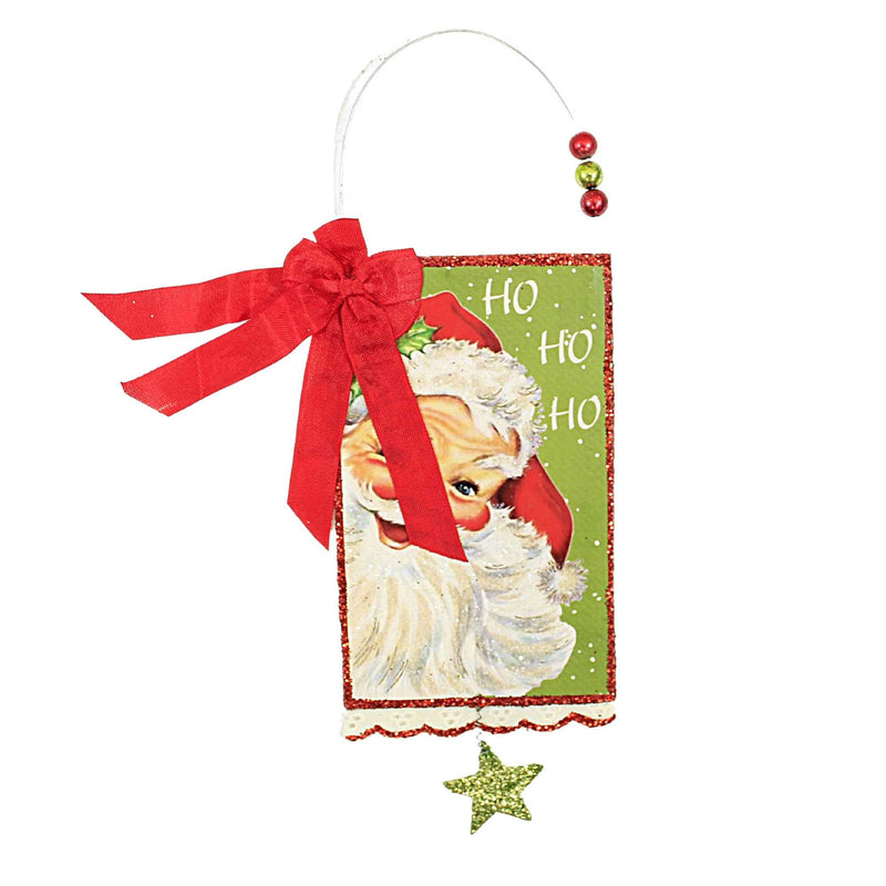 Holiday Ornament Retro Chirstmas Postcard Set/4 Santa Reindeer Stars Tl7827 (56812)