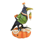 Halloween Tricky Crow On Pumpkin Polyresin  Td1189 (56830)